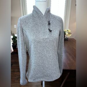 The North Face Women’s Gray Fleece Pullover Toggle Neck Outdoor Layer Size M